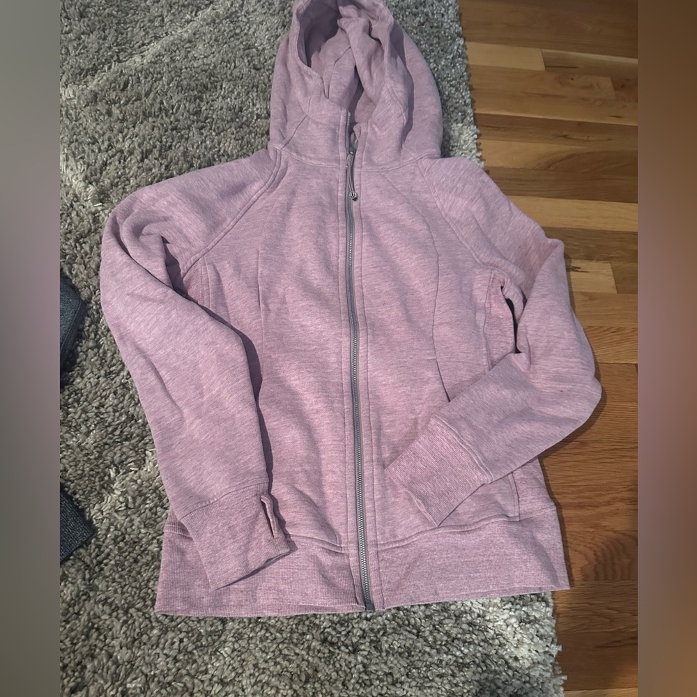 Lululemon Scuba Hoodie—Heathered Dusty Rose Pink 10 LIKE NEW!